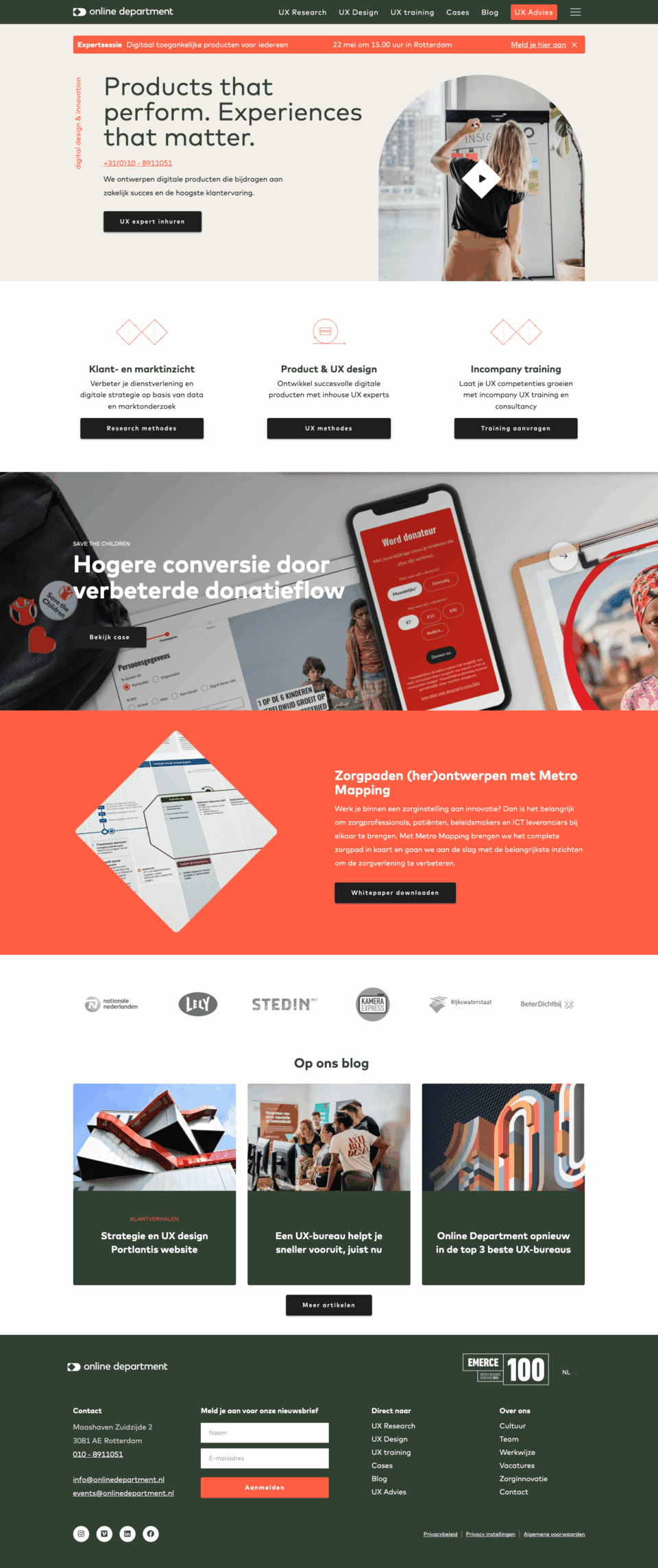 Online Department op desktop